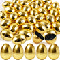 30 Pcs Gold Easter Eggs,2.3" Bulk Plastic Metallic Empty Easter Eggs,Fillable Shiny Golden Easter Egg for V1258-DP02-B-1293