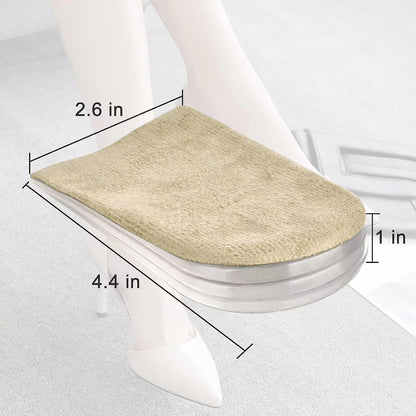Adjustable Heel Lift Inserts 2 Pack Soft Silicone Height Increase Insoles Heel Lifts for Shoes 1/4" to 1" - 4 V1258-DP02-B-1295