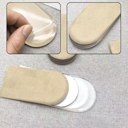 Adjustable Heel Lift Inserts 2 Pack Soft Silicone Height Increase Insoles Heel Lifts for Shoes 1/4" to 1" - 4 V1258-DP02-B-1295