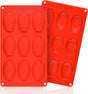 Silicone Madeleine Pans - 9 Cups Madeleine Mold for Small Cake, Chocolate, Cookies Pack of 2 V1258-DP02-B-13
