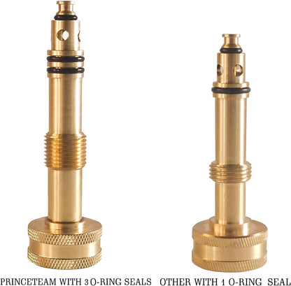 Adjustable Twist Hose Nozzle, 4" Heavy-Duty Brass Hose Nozzle with 10 Garden Hose Rubber Washers, 2 Pack V1258-DP02-B-130