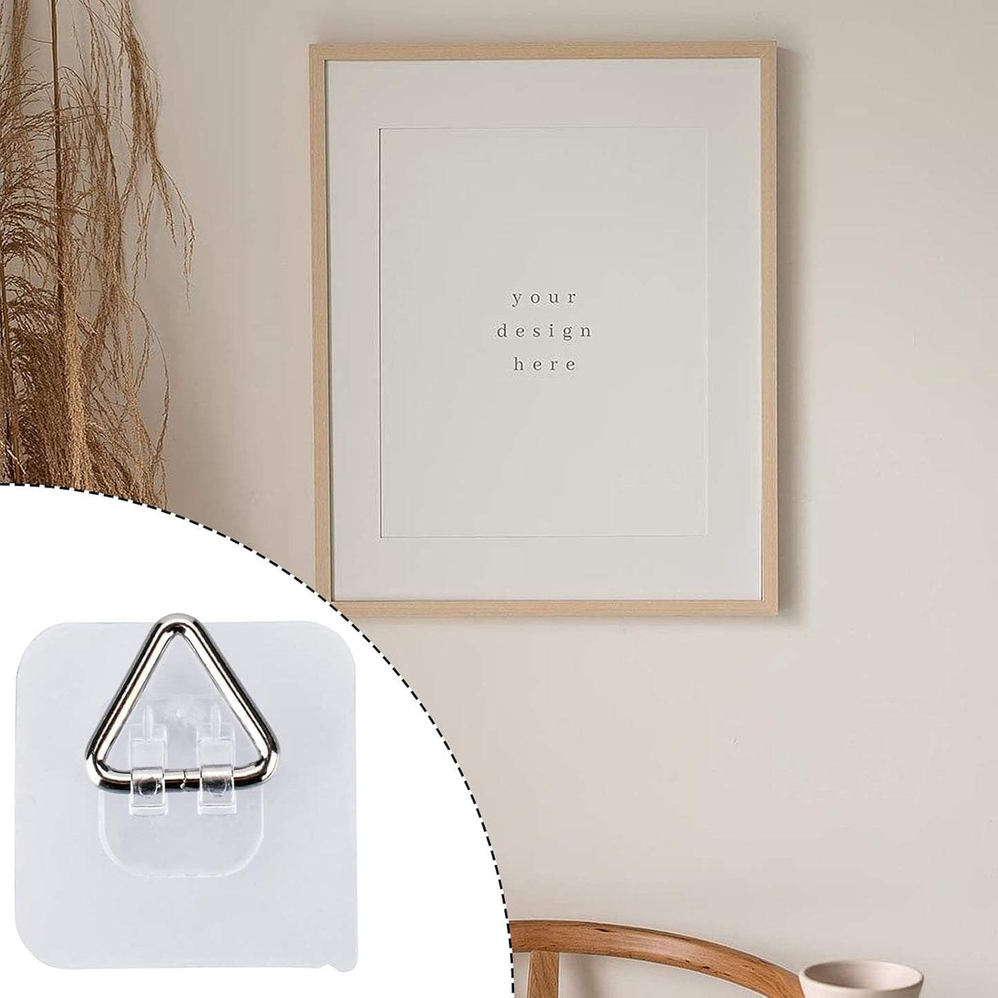 Wall Hangers 20 Pack - Vertical Plate Holders, Adhesive Picture Hanger for Wall Decoration V1258-DP02-B-1309