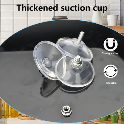 6 Pcs Strong Thickened Sucker Suction Cup Clear PVC Sucker Pads with M6 x 14 Thread Screw Extra Strong V1258-DP02-B-1310