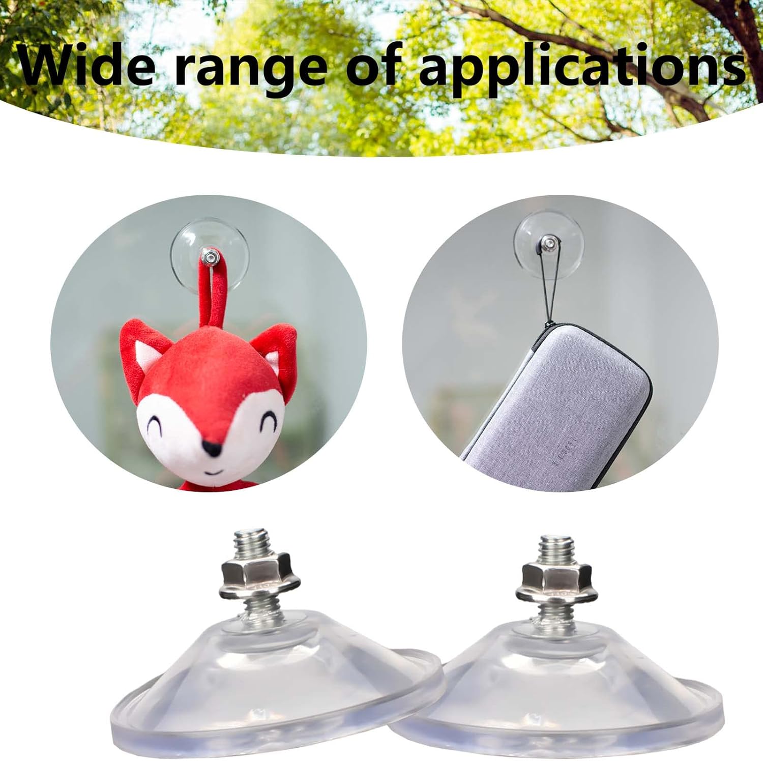 6 Pcs Strong Thickened Sucker Suction Cup Clear PVC Sucker Pads with M6 x 14 Thread Screw Extra Strong V1258-DP02-B-1310