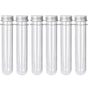 6PCS Plastic Test Tubes with Screw Caps 45ml Clear Tubes for Scientific Experiments, Party Decoration, V1258-DP02-B-1311