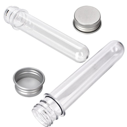 6PCS Plastic Test Tubes with Screw Caps 45ml Clear Tubes for Scientific Experiments, Party Decoration, V1258-DP02-B-1311