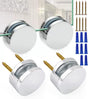 Upgraded 3-5mm Frameless Mirror Mounting Hardware 4 Pack Dual-Screw Fixing Mirror Mounting Kit with Heavy V1258-DP02-B-1314