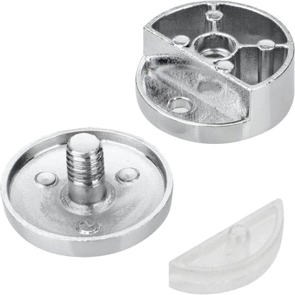 Upgraded 3-5mm Frameless Mirror Mounting Hardware 4 Pack Dual-Screw Fixing Mirror Mounting Kit with Heavy V1258-DP02-B-1314