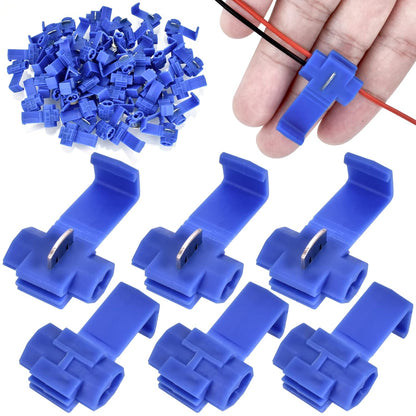 60Pcs Solderless Quick Splice Wire Connectors 18-14 AWG Splice Connector Snap Electrical Wire Connector Cold V1258-DP02-B-1315