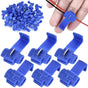 60Pcs Solderless Quick Splice Wire Connectors 18-14 AWG Splice Connector Snap Electrical Wire Connector Cold V1258-DP02-B-1315