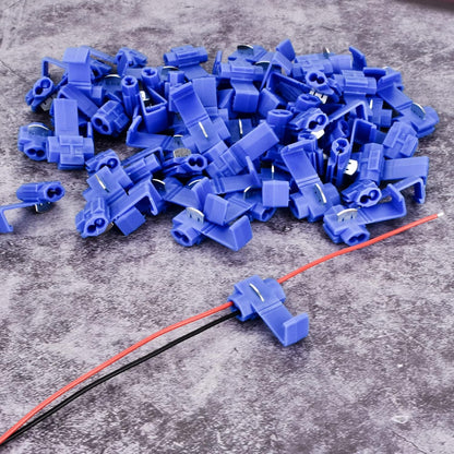 60Pcs Solderless Quick Splice Wire Connectors 18-14 AWG Splice Connector Snap Electrical Wire Connector Cold V1258-DP02-B-1315