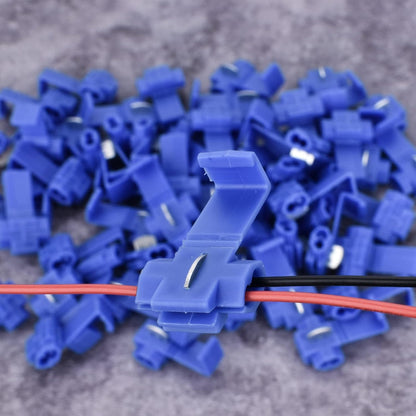 60Pcs Solderless Quick Splice Wire Connectors 18-14 AWG Splice Connector Snap Electrical Wire Connector Cold V1258-DP02-B-1315