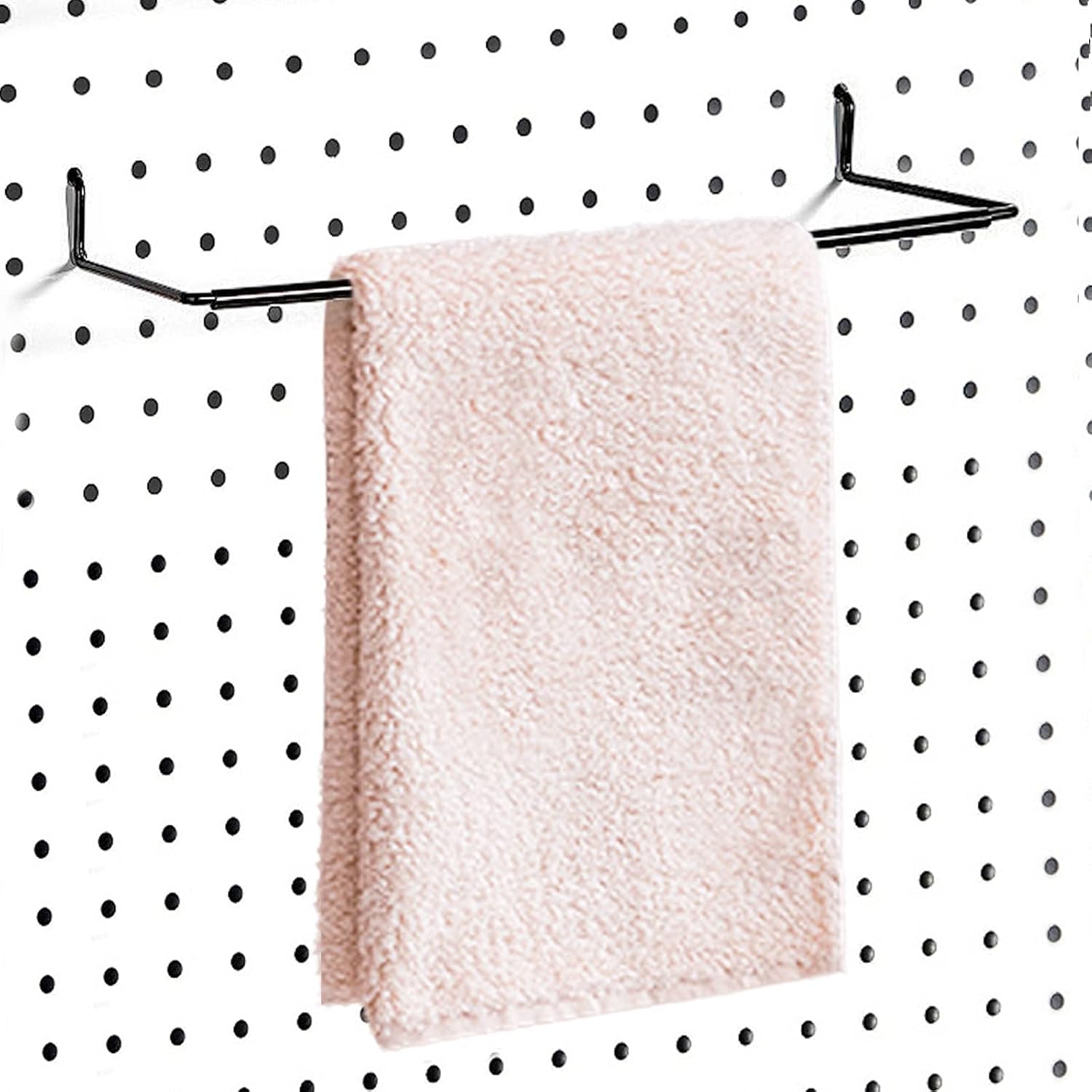 2 Pack Pegboard Towel Holder Pegboard Hooks for Paper Towels, Kitchen Towels, Stickers, Tapes Great Peg Board V1258-DP02-B-1317