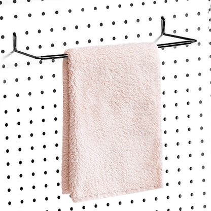 2 Pack Pegboard Towel Holder Pegboard Hooks for Paper Towels, Kitchen Towels, Stickers, Tapes Great Peg Board V1258-DP02-B-1317