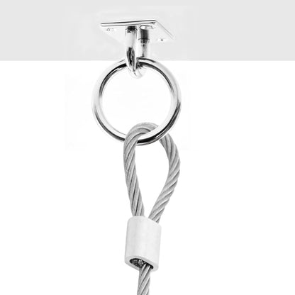 AccEncy 2Pcs M8 Stainless Steel Extra Large Heavy Duty Ring and Square Wall Mount Ceiling Indoor/Outdoor Hooks V1258-DP02-B-1326