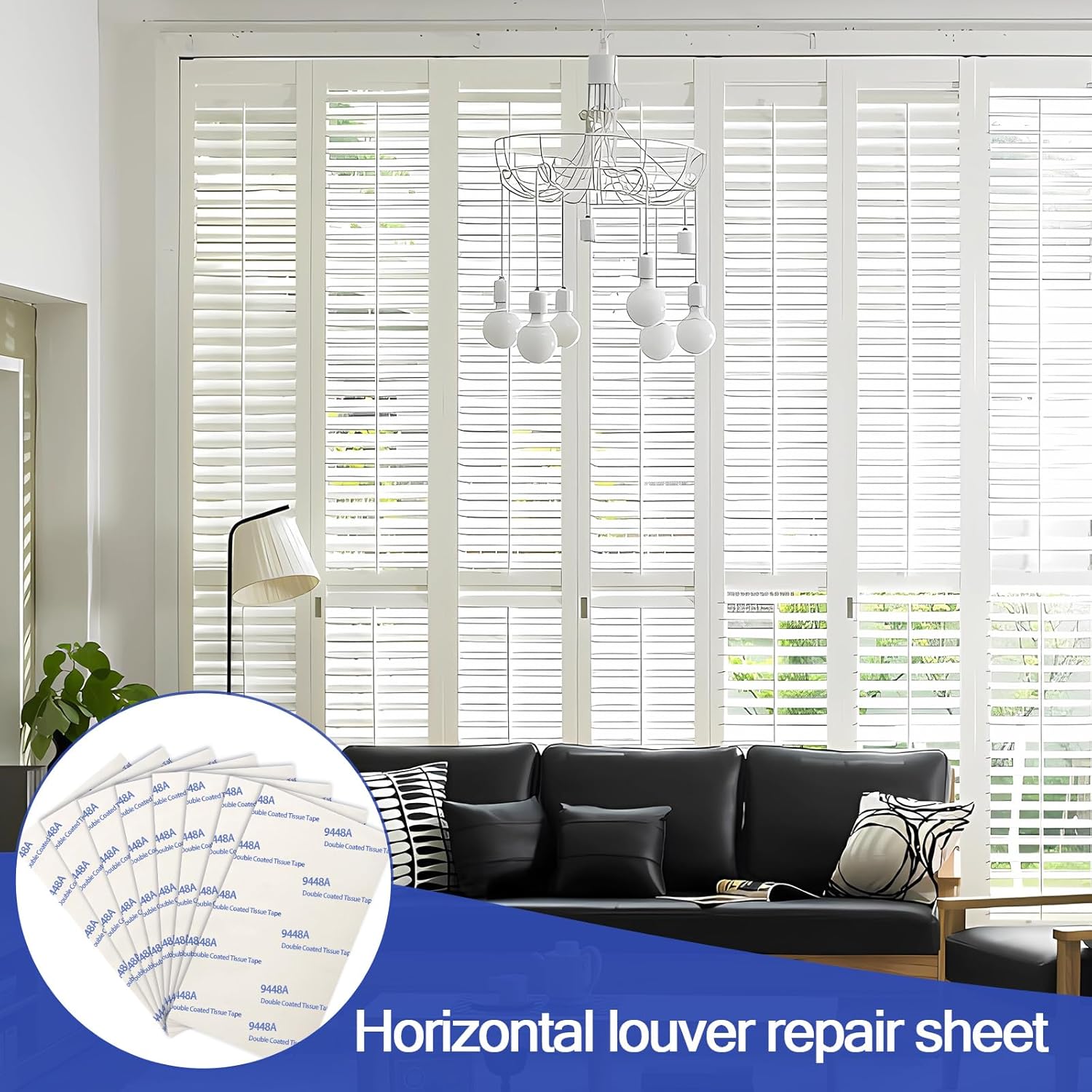 8 Pcs Horizontal Blind Repair Tabs Mini Blind Slat Repair Kit Horizontal Blinds Replacement Slats White Blind V1258-DP02-B-1332