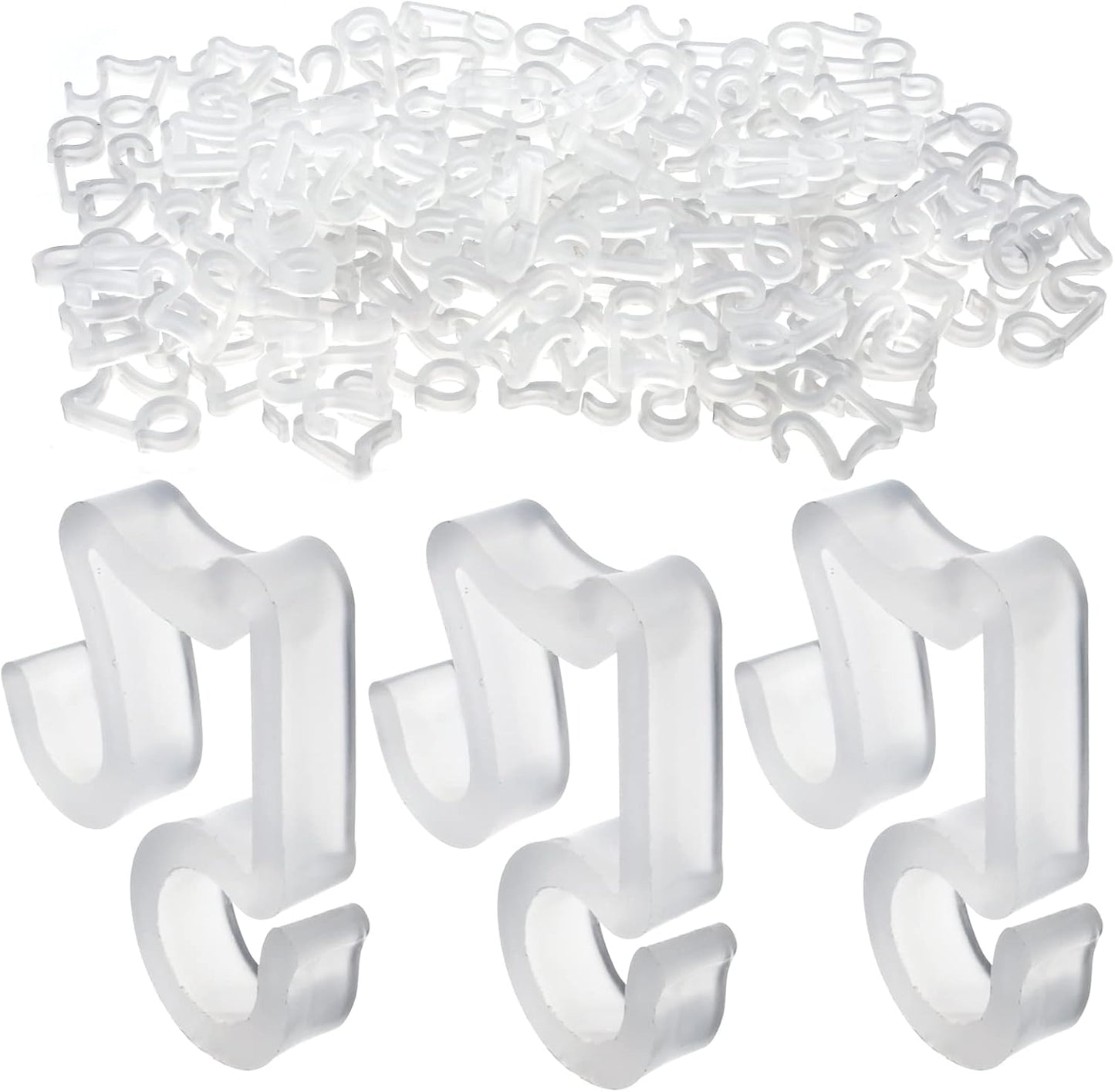 100 Pcs Outdoor Light Clips Hooks for Outdoor String Lights Gutter Clips for Hanging Christmas Village V1258-DP02-B-1333