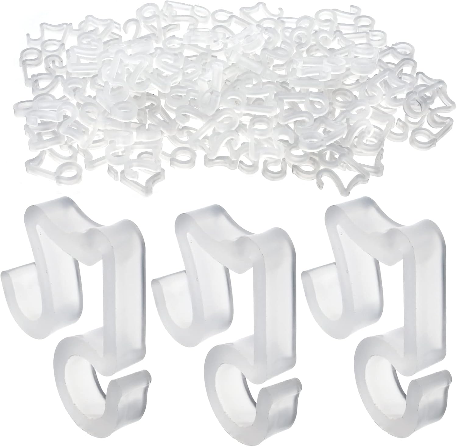 100 Pcs Outdoor Light Clips Hooks for Outdoor String Lights Gutter Clips for Hanging Christmas Village V1258-DP02-B-1333