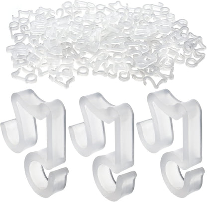 100 Pcs Outdoor Light Clips Hooks for Outdoor String Lights Gutter Clips for Hanging Christmas Village V1258-DP02-B-1333