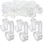 100 Pcs Outdoor Light Clips Hooks for Outdoor String Lights Gutter Clips for Hanging Christmas Village V1258-DP02-B-1333