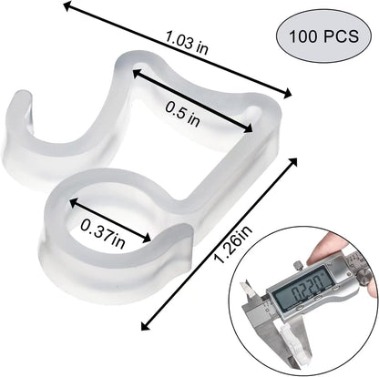 100 Pcs Outdoor Light Clips Hooks for Outdoor String Lights Gutter Clips for Hanging Christmas Village V1258-DP02-B-1333