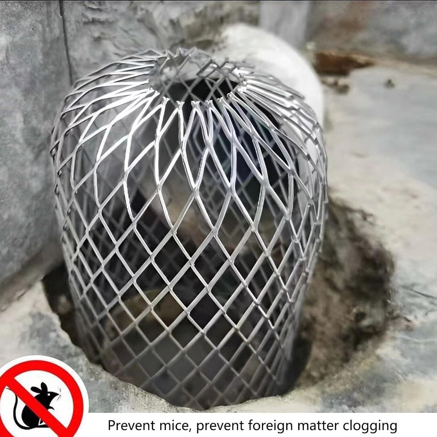 10Pcs Gutter Downspout Guards 3.5 Inch Aluminum Leaf Filter Strainer Expandable Gutter Downspout Protector V1258-DP02-B-1339