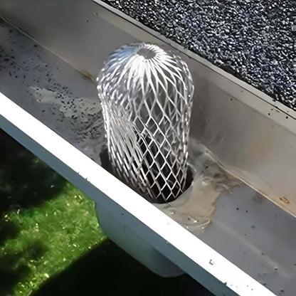10Pcs Gutter Downspout Guards 3.5 Inch Aluminum Leaf Filter Strainer Expandable Gutter Downspout Protector V1258-DP02-B-1339