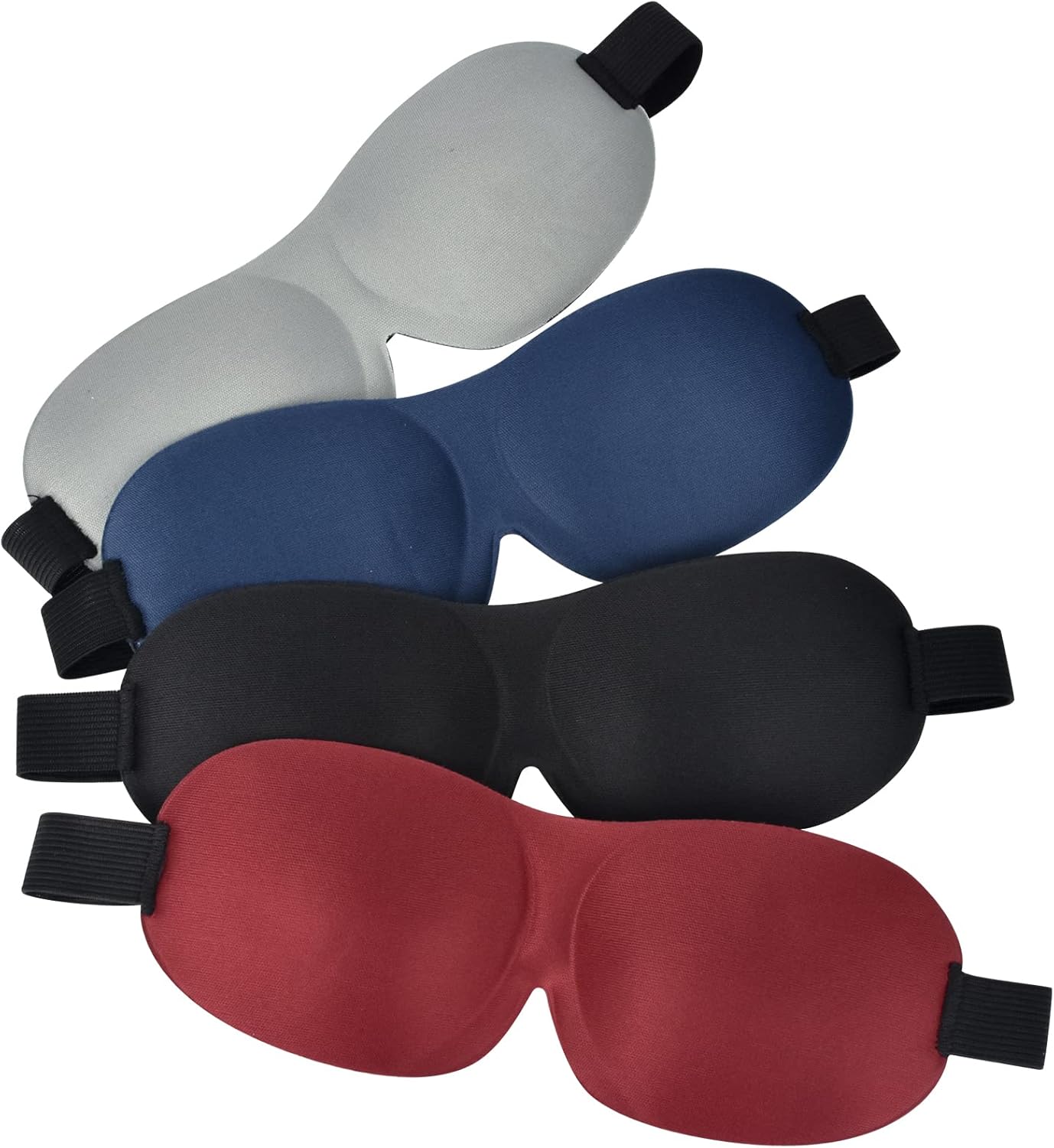 4 Pcs Sleep Mask 3D Eye Mask for Sleeping Eye Covers for Back and Side Sleeper at Travel, Sleep, Airplane V1258-DP02-B-1341