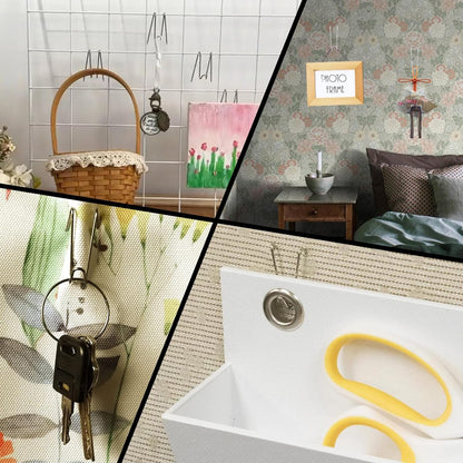 60Pcs Fabric Panel Wall Hooks Panel Wall Wire Hooks Cubicle Hooks for Fabric Walls at Office, Kitchen, Home V1258-DP02-B-1347