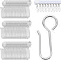 S-Shaped Small Metal Curtain Hooks - 60 Pcs Drapery Hooks for Ceiling Track V1258-DP02-B-1349