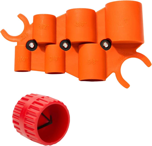 1/4 Inch to 1 Depth Gauge and Pipe Deburring Tool Kit 2 Pack Inner-Outer Reamer Pipe Tubing Chamfer Tool V1258-DP02-B-1354