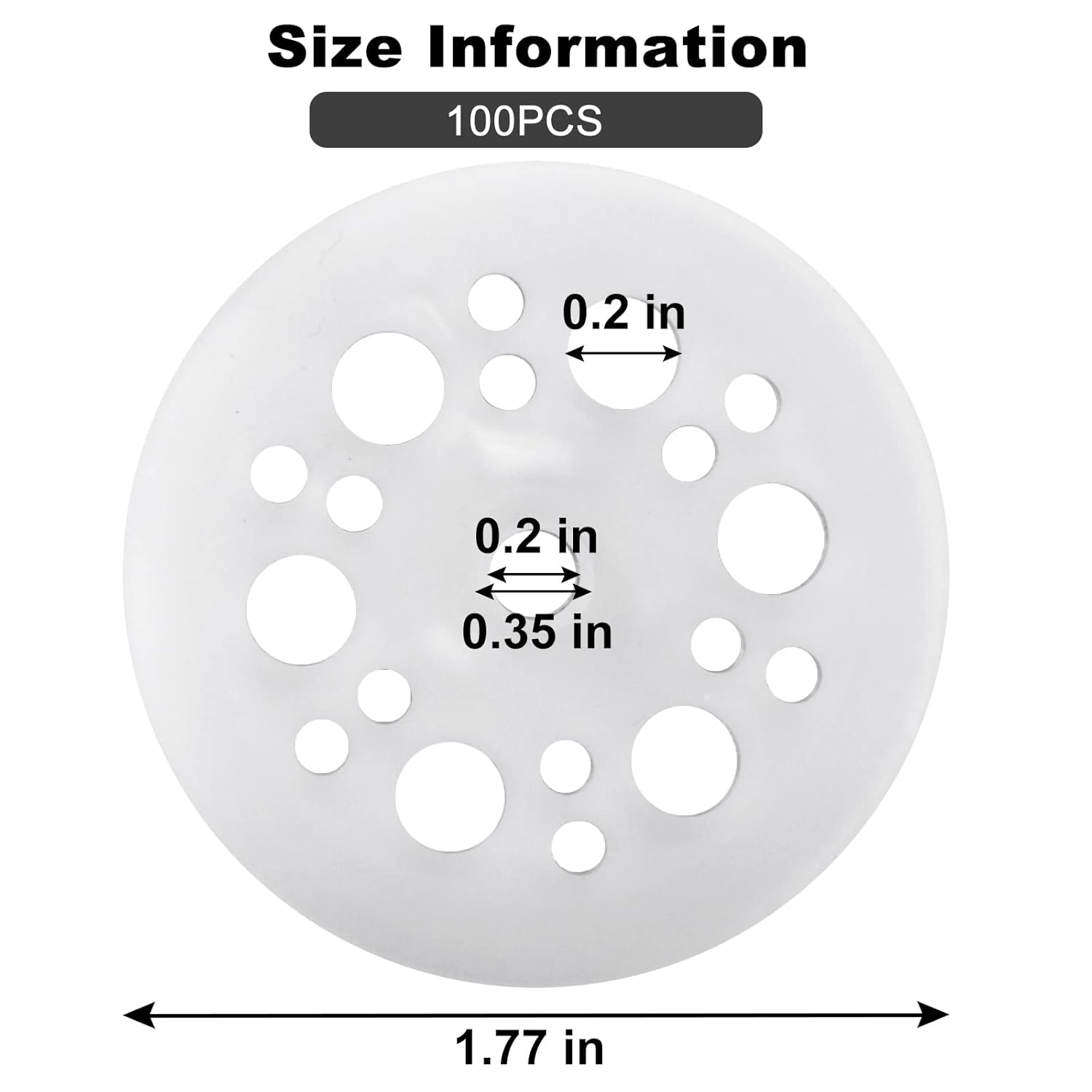 45mm Polypropylene Washers - 100 Pcs Load Spreading Foam Board Washers V1258-DP02-B-1355