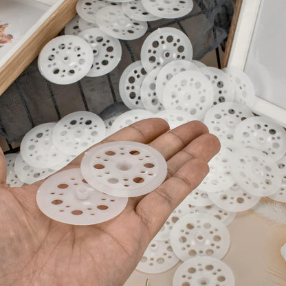 45mm Polypropylene Washers - 100 Pcs Load Spreading Foam Board Washers V1258-DP02-B-1355