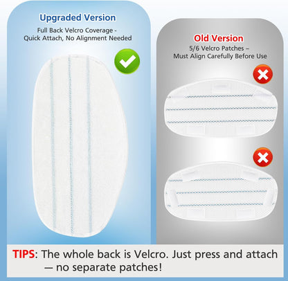 6 Pack Replacement Steam Mop Pads Compatible for PurSteam ThermaPro 10-in-1 V1258-DP02-B-1358
