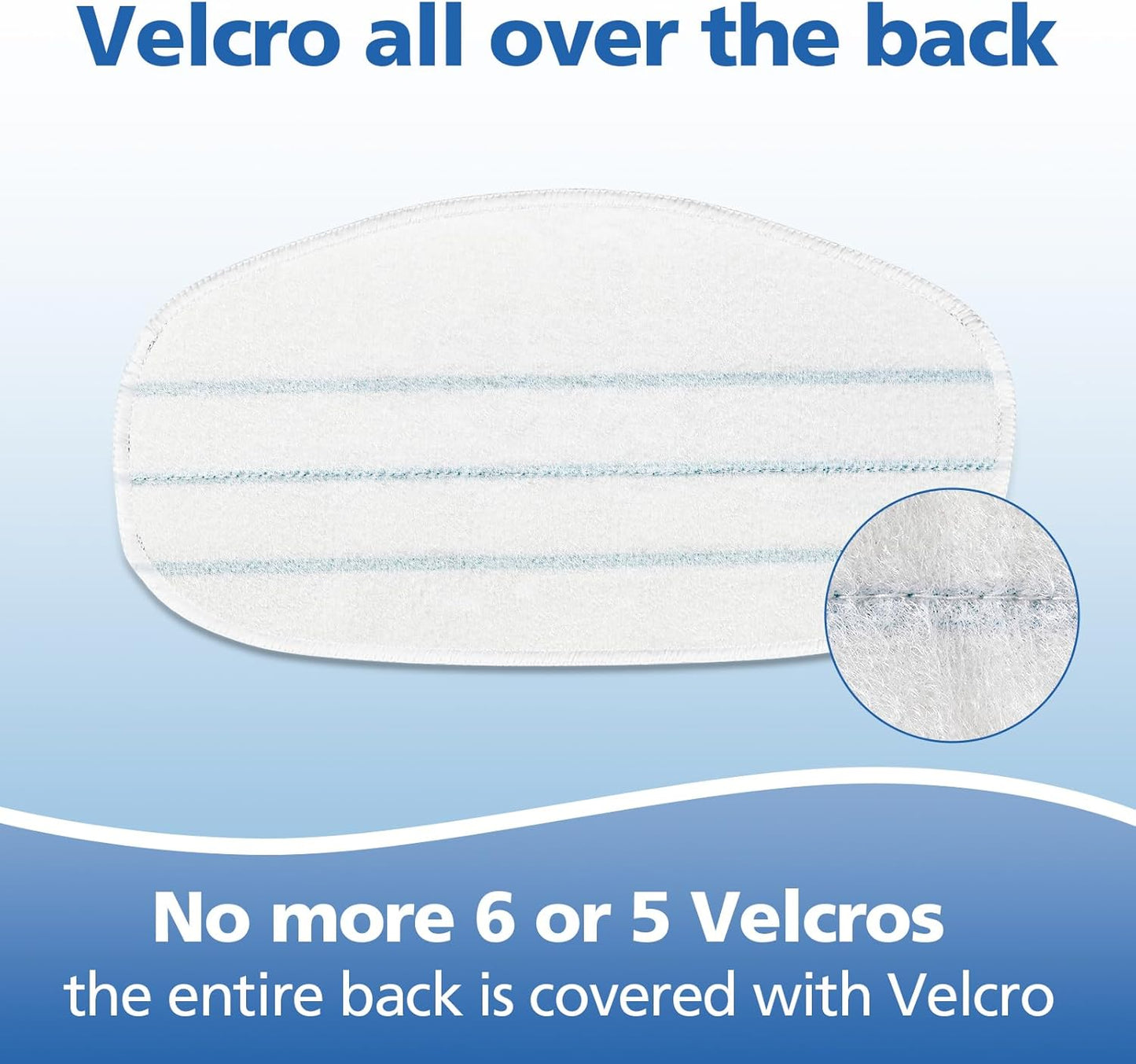 6 Pack Replacement Steam Mop Pads Compatible for PurSteam ThermaPro 10-in-1 V1258-DP02-B-1358
