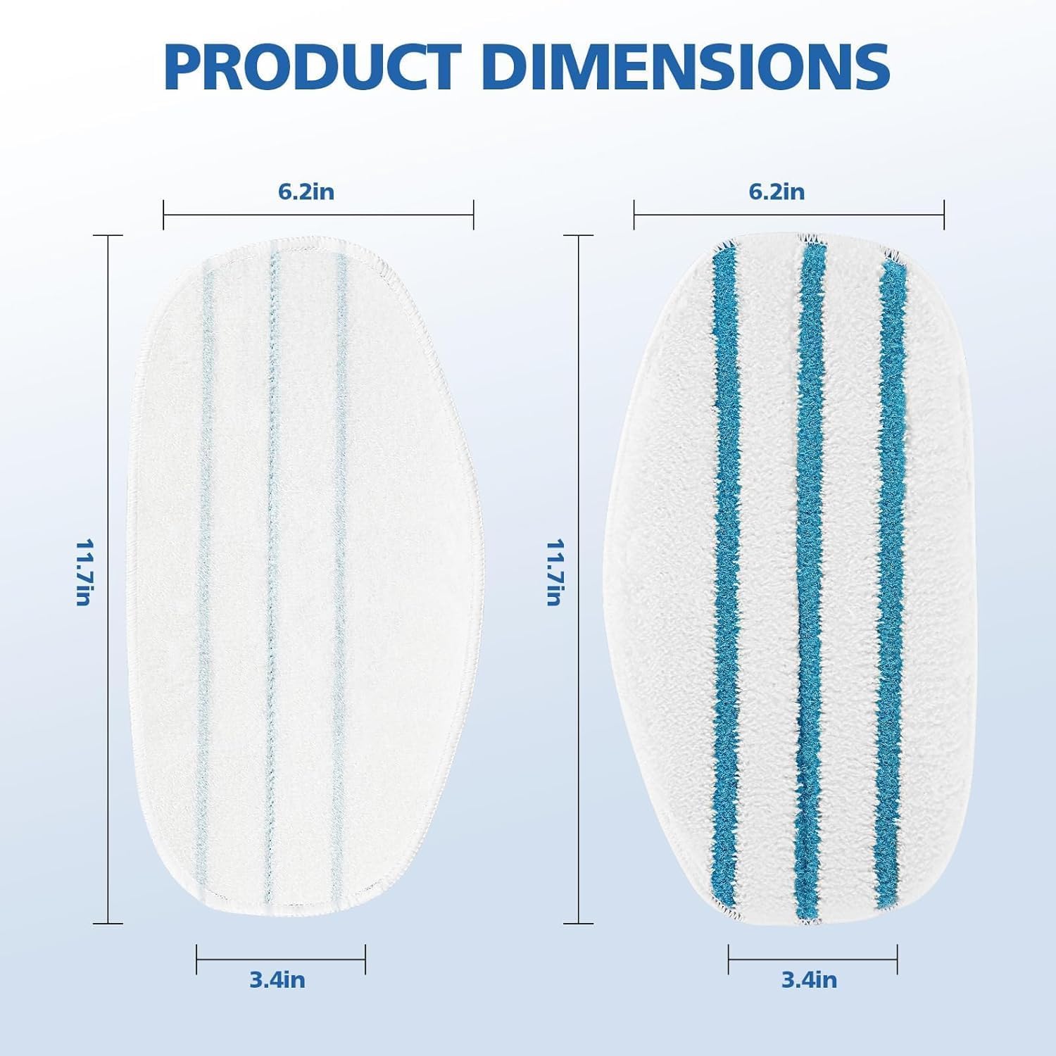 6 Pack Replacement Steam Mop Pads Compatible for PurSteam ThermaPro 10-in-1 V1258-DP02-B-1358