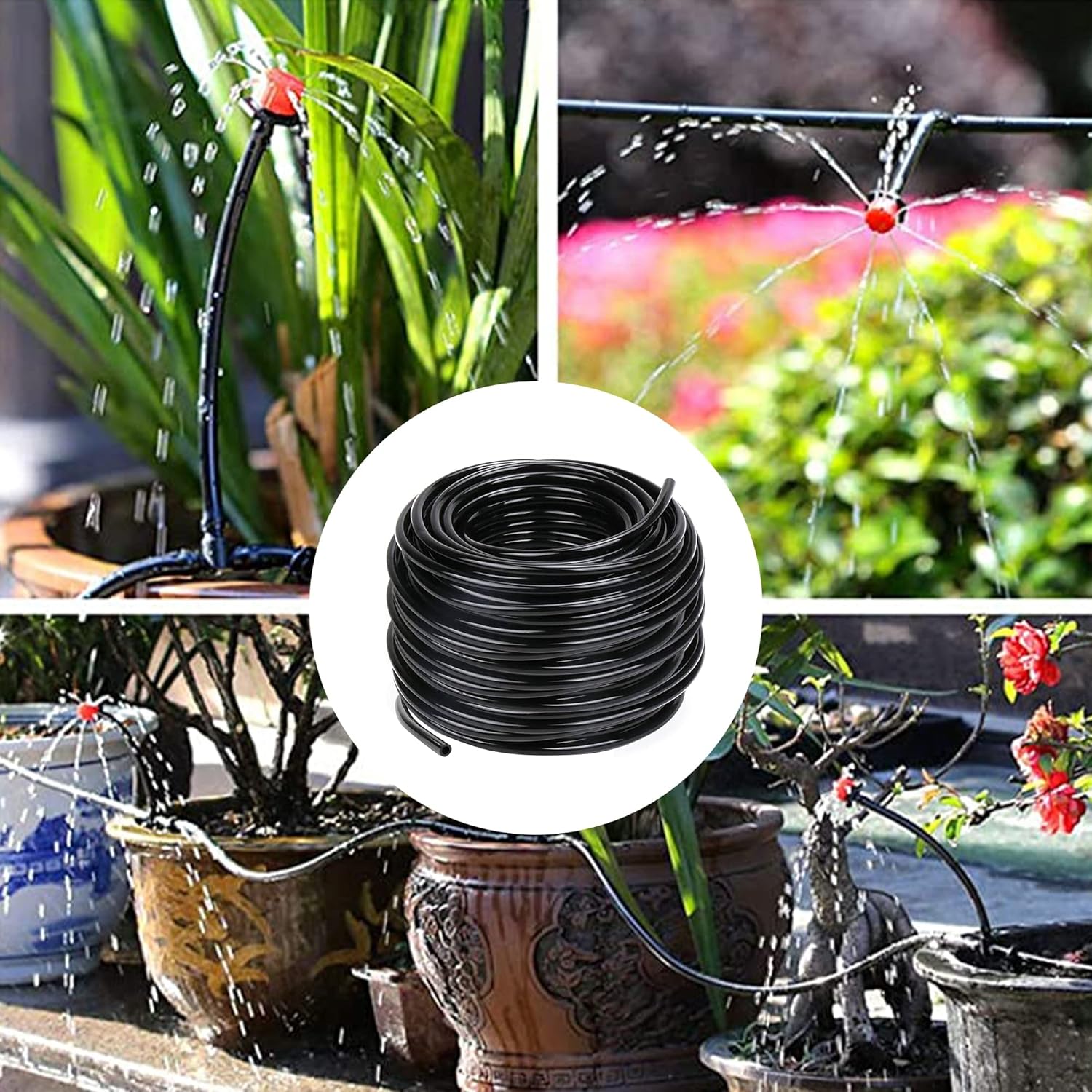 50 Feet Blank Distribution Tubing Irrigation Drip Hose, 1/4 Inch Drip Line V1258-DP02-B-137