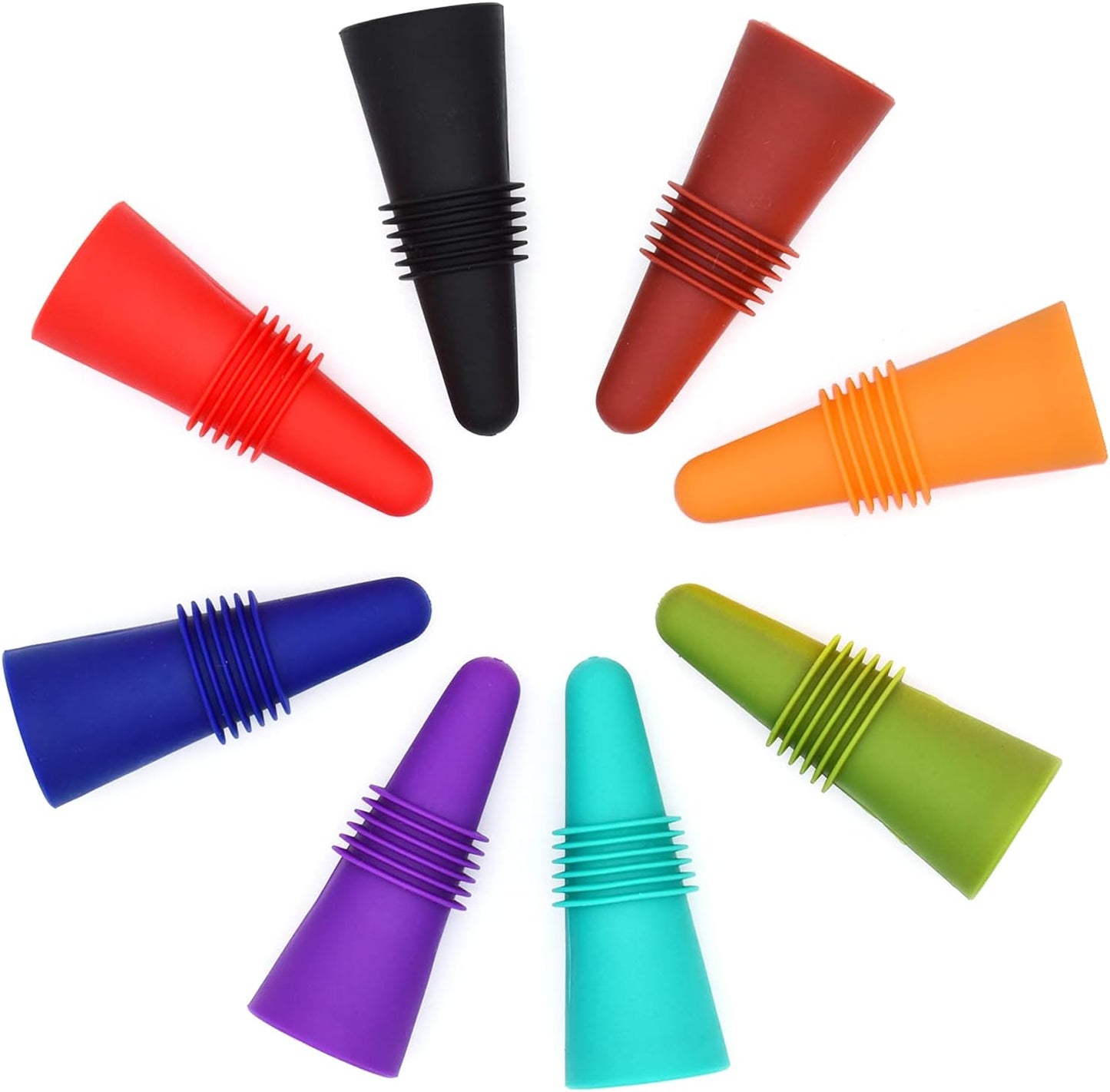 Wine Stoppers Beverage Bottle Sealer Soft Silice Wine Bottle Stoppers Corks with Grip Top for Keeping Wine V1258-DP02-B-1371