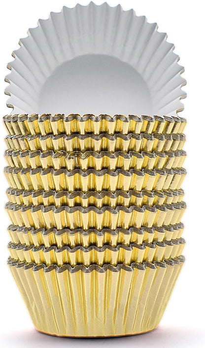 200 Pcs Gold Foil Cupcake Liners Standard Baking Cups Muffin Paper Cases V1258-DP02-B-1373