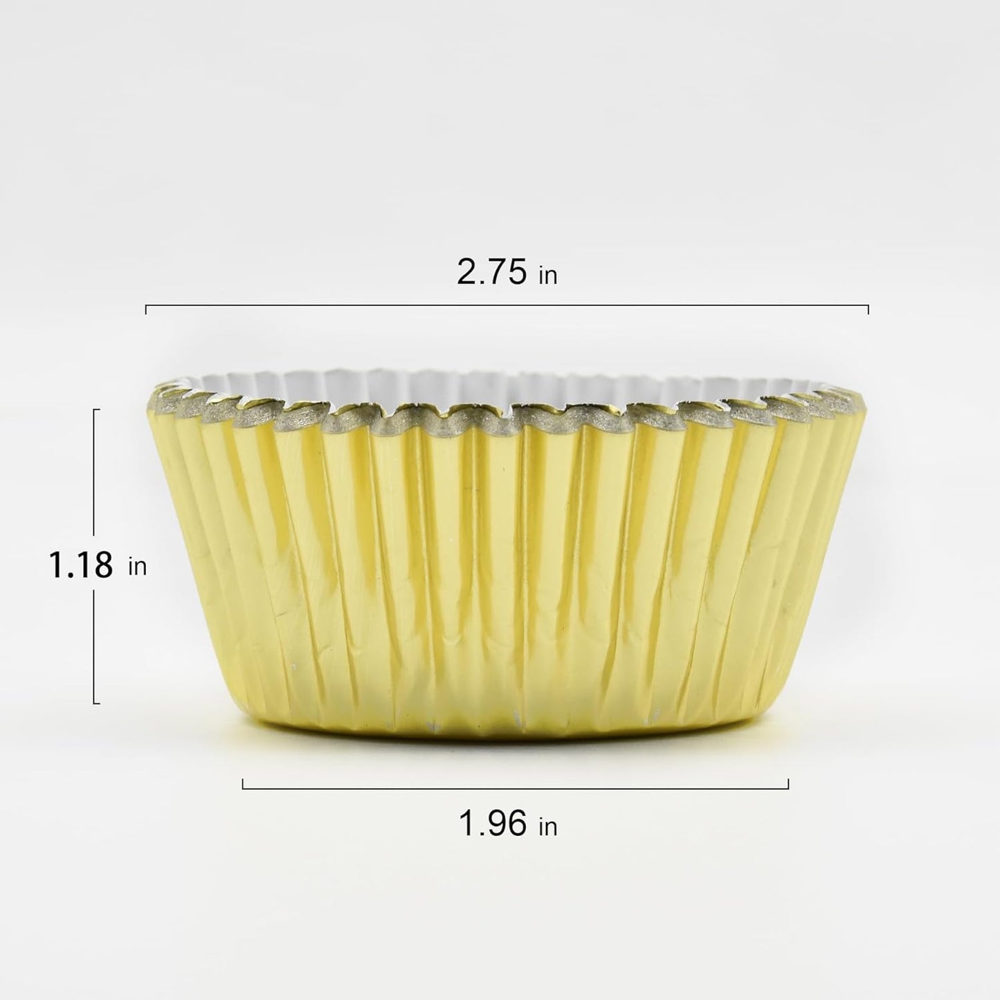 200 Pcs Gold Foil Cupcake Liners Standard Baking Cups Muffin Paper Cases V1258-DP02-B-1373