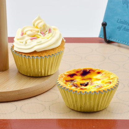 200 Pcs Gold Foil Cupcake Liners Standard Baking Cups Muffin Paper Cases V1258-DP02-B-1373