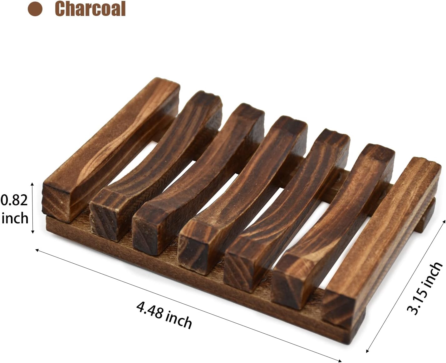 3 Pcs Natural Wooden Soap Dish Holder for Shower, Self Draining Soap Tray for Bathroom, Extend Soaps Life and V1258-DP02-B-1376