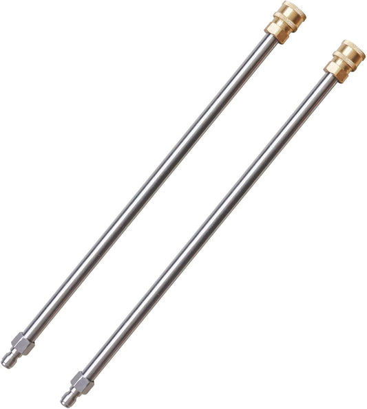 Pressure Washer Extension Wand, 17 Inch Stainless Steel with 1/4" Quick Connect Power Washer Lance, 2 Pack V1258-DP02-B-139