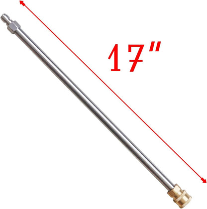 Pressure Washer Extension Wand, 17 Inch Stainless Steel with 1/4" Quick Connect Power Washer Lance, 2 Pack V1258-DP02-B-139