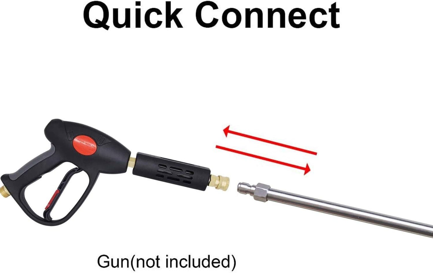 Pressure Washer Extension Wand, 17 Inch Stainless Steel with 1/4" Quick Connect Power Washer Lance, 2 Pack V1258-DP02-B-139