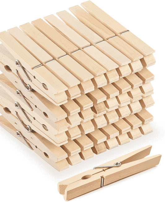 Large Clothes Pins Wooden Clothespins, 4 Inch 48 Pack Heavy Duty Outdoor Pegs, Clothing Hanging Laundry Close V1258-DP02-B-1391