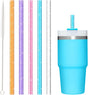 10 PCS Straw Cleaner Brush For Stanley Cup and 5 Pcs Replacement Colors Straw for Stanley Cup 14 oz 20 oz V1258-DP02-B-1400