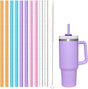 10 PCS Straw Cleaner Brush and 10 Pcs Replacement Color Straw for Stanley Cup 40 oz 30 oz 64 oz Tumbler V1258-DP02-B-1401