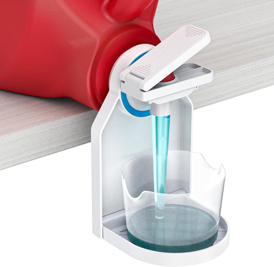 Laundry Detergent dispenser Cup Holder,Nozzle Upgraded Labor-Saving Switch Easily No More runny or Messy V1258-DP02-B-1402