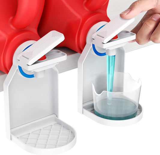 2 Pack Laundry Detergent Dispenser Cup Holder, Nozzle butt upgrade, Easily No More runny or Messy Laundry V1258-DP02-B-1403